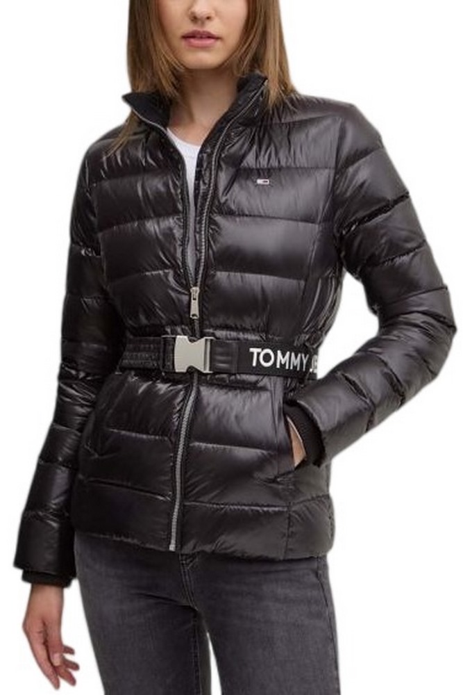 TOMMY JEANS BRANDED BELT DOWN JACKET ΜΠΟΥΦΑΝ ΓΥΝΑΙΚΕΙΟ BLACK