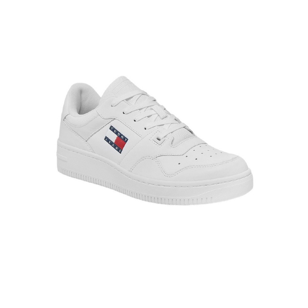 TOMMY HILFIGER TJM RETRO BASKET ESS ΠΑΠΟΥΤΣΙ ΑΝΔΡΙΚΟ WHITE