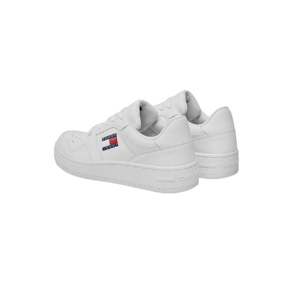 TOMMY HILFIGER TJM RETRO BASKET ESS ΠΑΠΟΥΤΣΙ ΑΝΔΡΙΚΟ WHITE