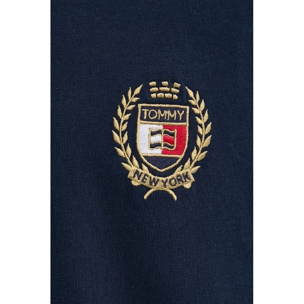 TOMMY JEANS REG RWB CREST FLAG TEE T-SHIRT ΜΠΛΟΥΖΑ ΑΝΔΡΙΚΗ NAVY