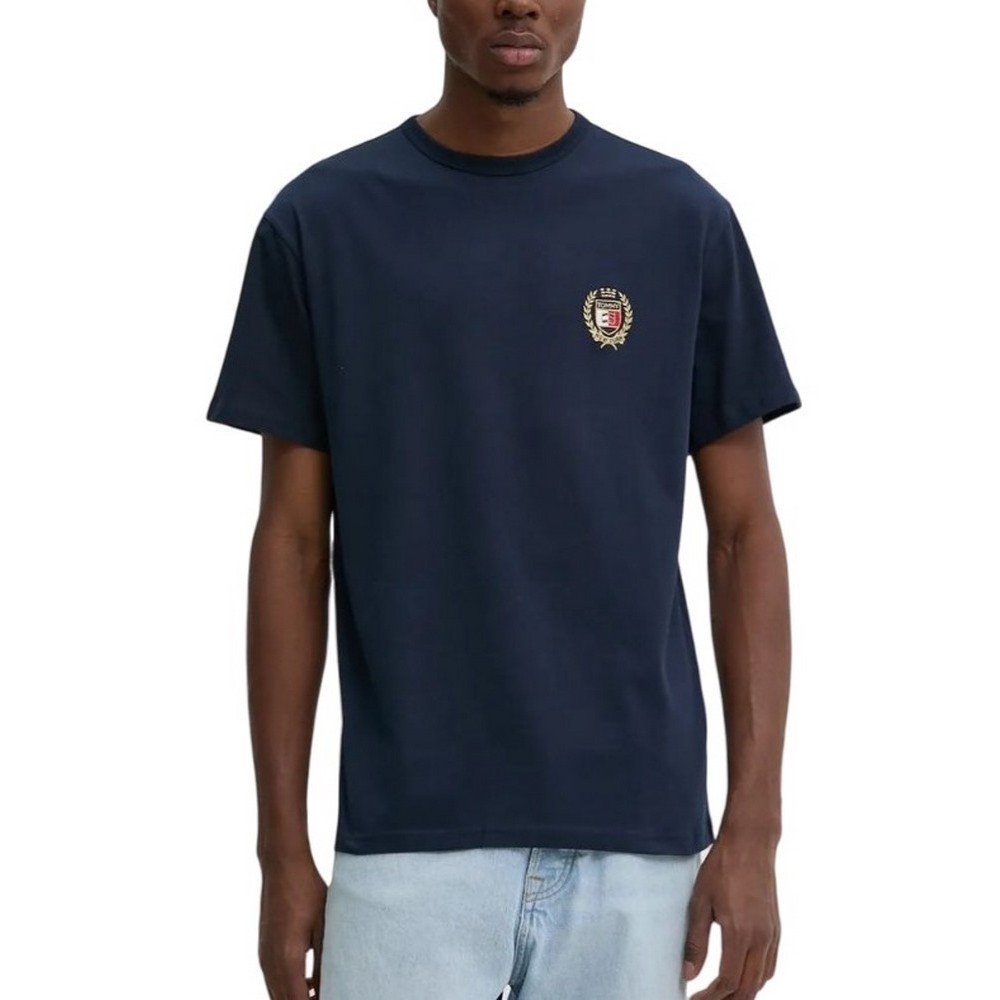 TOMMY JEANS REG RWB CREST FLAG TEE T-SHIRT ΜΠΛΟΥΖΑ ΑΝΔΡΙΚΗ NAVY