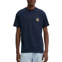 TOMMY JEANS REG RWB CREST FLAG TEE T-SHIRT ΜΠΛΟΥΖΑ ΑΝΔΡΙΚΗ NAVY