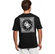 GUESS BANDANA APPLIQUE TEE T-SHIRT ΜΠΛΟΥΖΑ ΑΝΔΡΙΚΗ BLACK