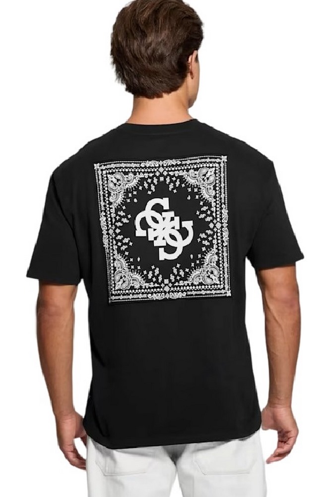 GUESS BANDANA APPLIQUE TEE T-SHIRT ΜΠΛΟΥΖΑ ΑΝΔΡΙΚΗ BLACK