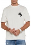 GUESS BANDANA APPLIQUE TEE T-SHIRT ΜΠΛΟΥΖΑ ΑΝΔΡΙΚΗ WHITE