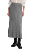 ALE KNITTED SKIRT RELIEF TEXTURE 8919308 ΦΟΥΣΤΑ ΓΥΝΑΙΚΕΙΑ GREY