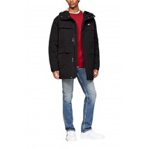 TOMMY HILFIGER TJM TECH CANVAS PARKA ΜΠΟΥΦΑΝ ΑΝΔΡΙΚΟ BLACK