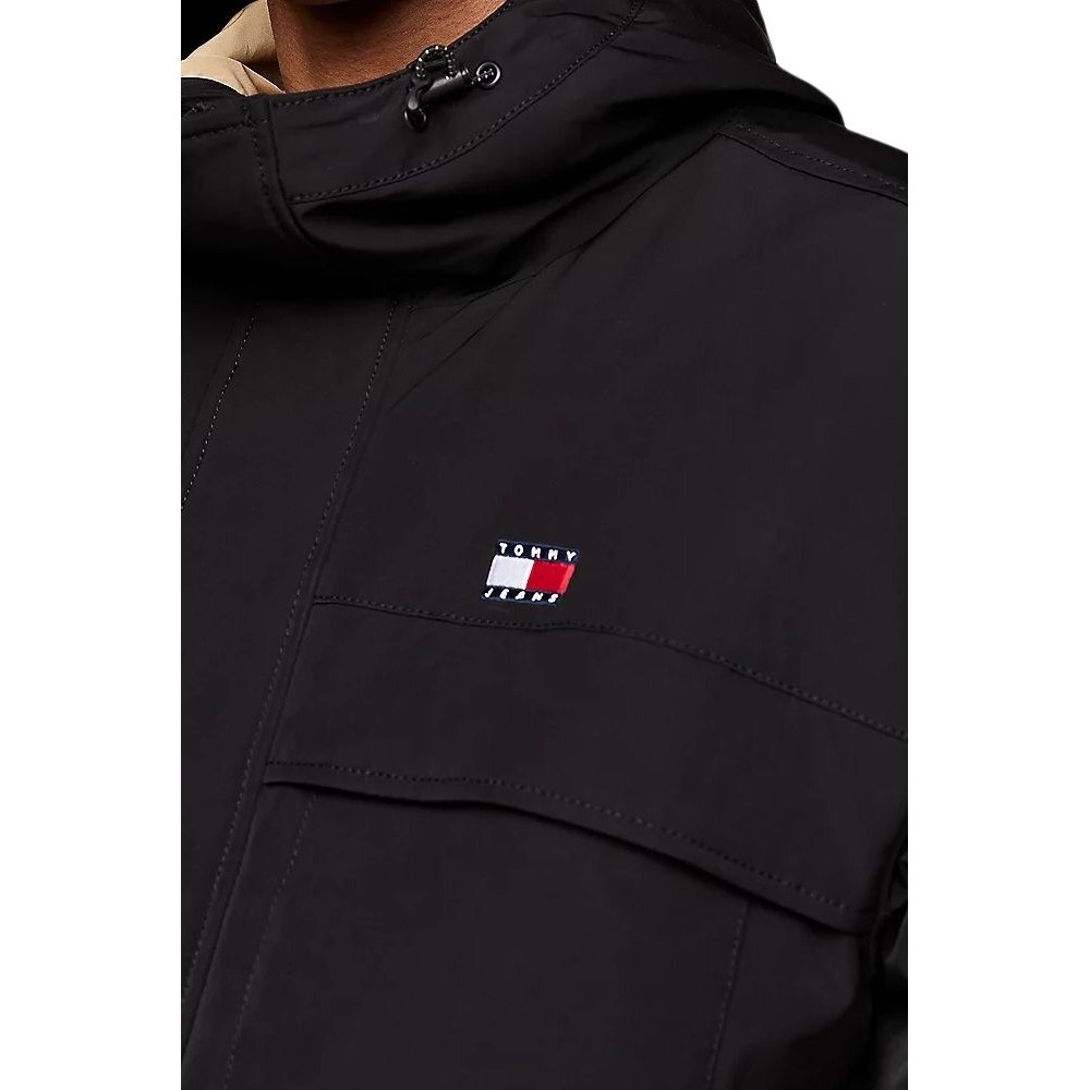 TOMMY HILFIGER TJM TECH CANVAS PARKA ΜΠΟΥΦΑΝ ΑΝΔΡΙΚΟ BLACK