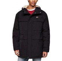 TOMMY HILFIGER TJM TECH CANVAS PARKA ΜΠΟΥΦΑΝ ΑΝΔΡΙΚΟ BLACK