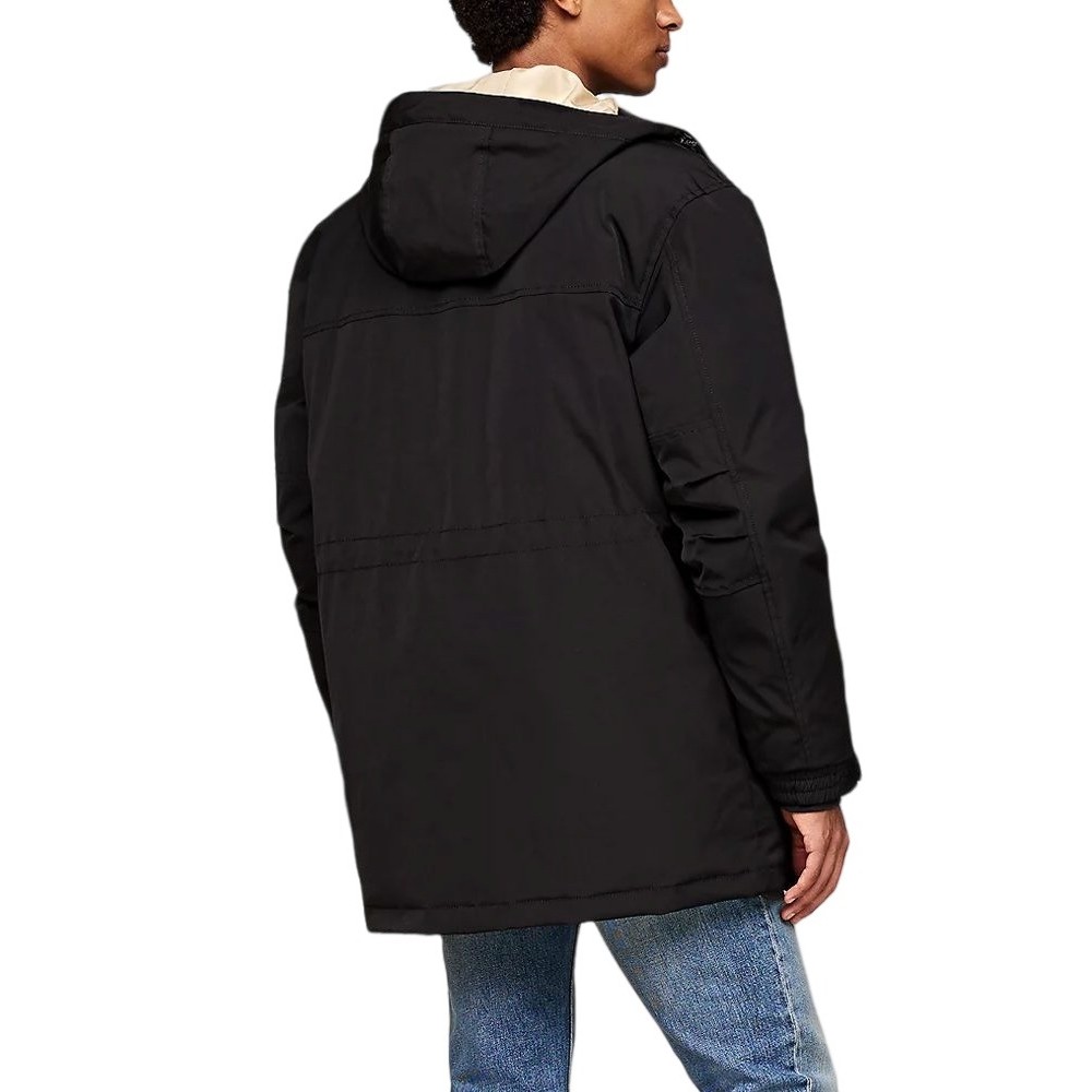 TOMMY JEANS TECH CANVAS PARKA ΜΠΟΥΦΑΝ ΑΝΔΡΙΚΟ BLACK