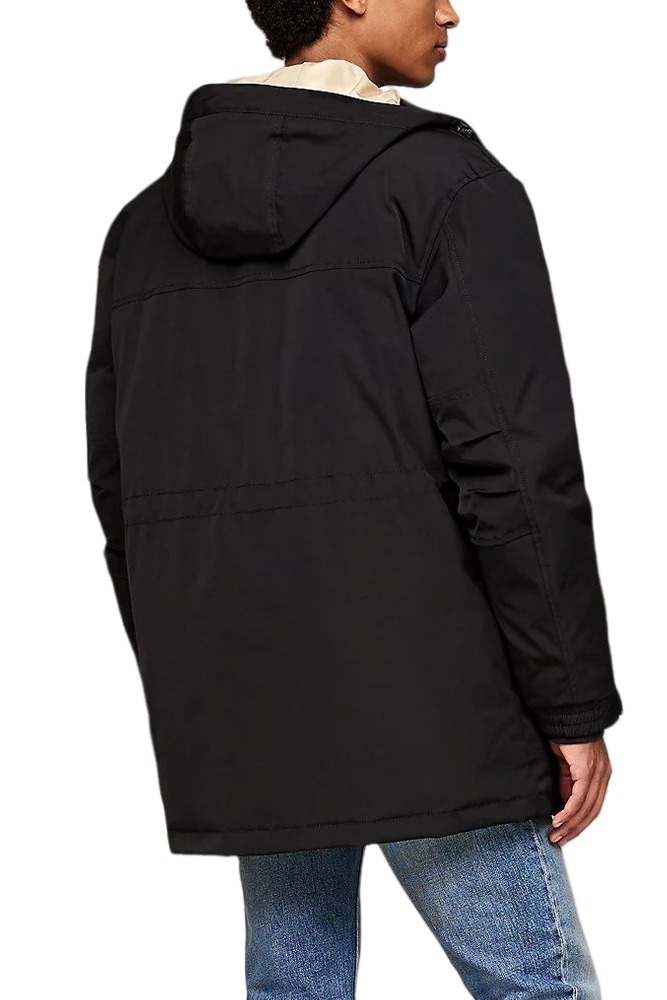 TOMMY JEANS TECH CANVAS PARKA ΜΠΟΥΦΑΝ ΑΝΔΡΙΚΟ BLACK