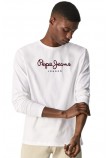 PEPE JEANS LONDON DROP 1 EGGO LONG T-SHIRT ΜΠΛΟΥΖΑ ΑΝΔΡΙΚΗ WHITE