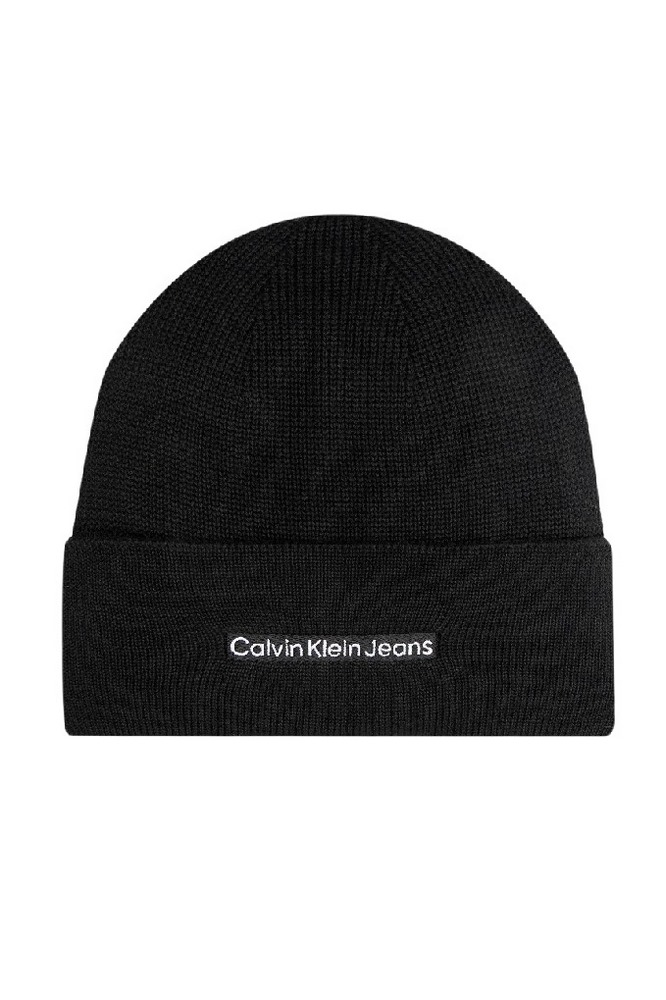 CALVIN KLEIN JEANS INST EMBRO BEANIE ΣΚΟΥΦΟΣ ΑΝΔΡΙΚΟΣ BLACK