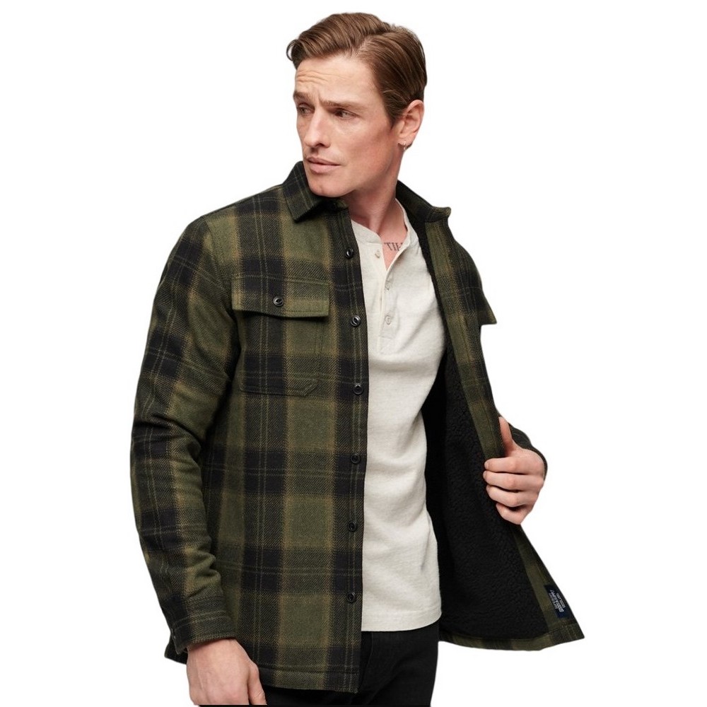 D3 OVIN WOOL MILLER OVERSHIRT ΠΟΥΚΑΜΙΣΟ ΑΝΔΡΙΚΟ OLIVE