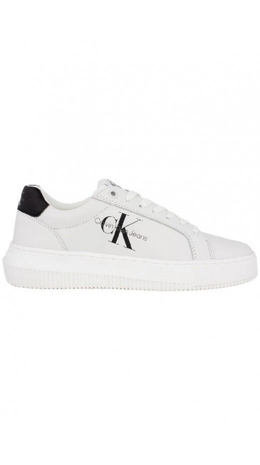 CALVIN KLEIN JEANS CHUNKY CUPSOLE MONOLOGO ΠΑΠΟΥΤΣΙ ΑΝΔΡΙΚΟ WHITE/BLACK