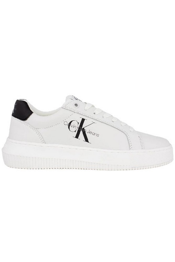 CALVIN KLEIN JEANS CHUNKY CUPSOLE MONOLOGO ΠΑΠΟΥΤΣΙ ΑΝΔΡΙΚΟ WHITE/BLACK