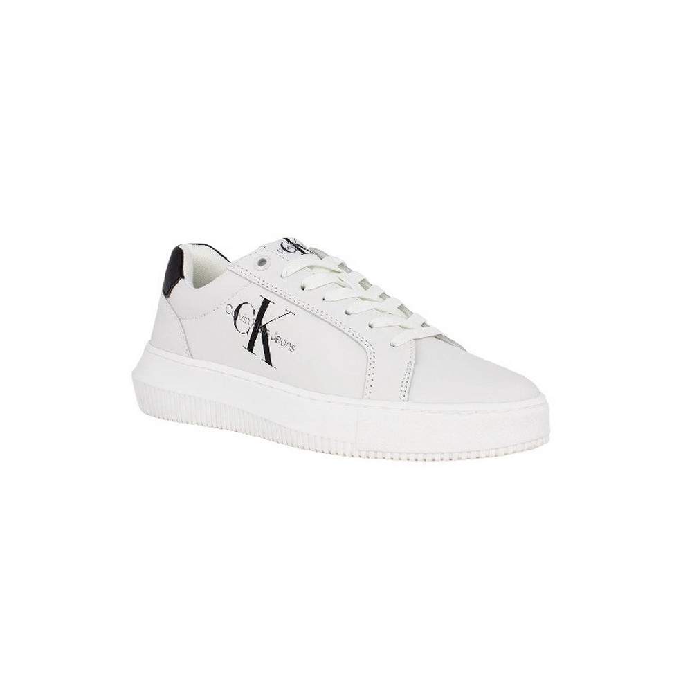 CALVIN KLEIN JEANS CHUNKY CUPSOLE MONOLOGO ΠΑΠΟΥΤΣΙ ΑΝΔΡΙΚΟ WHITE/BLACK