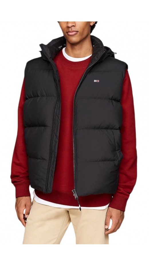 TOMMY JEANS ESSENTIAL DOWN VEST EXT ΓΙΛΕΚΟ ΜΠΟΥΦΑΝ ΑΝΔΡΙΚΟ BLACK