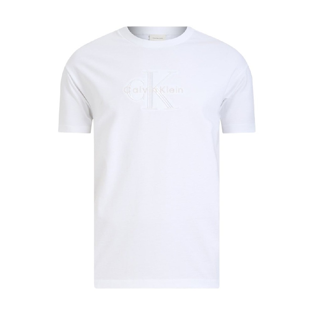 CALVIN KLEIN  HI LOW EMB 16S JERSEY CN TEE BRIGHT WHITE