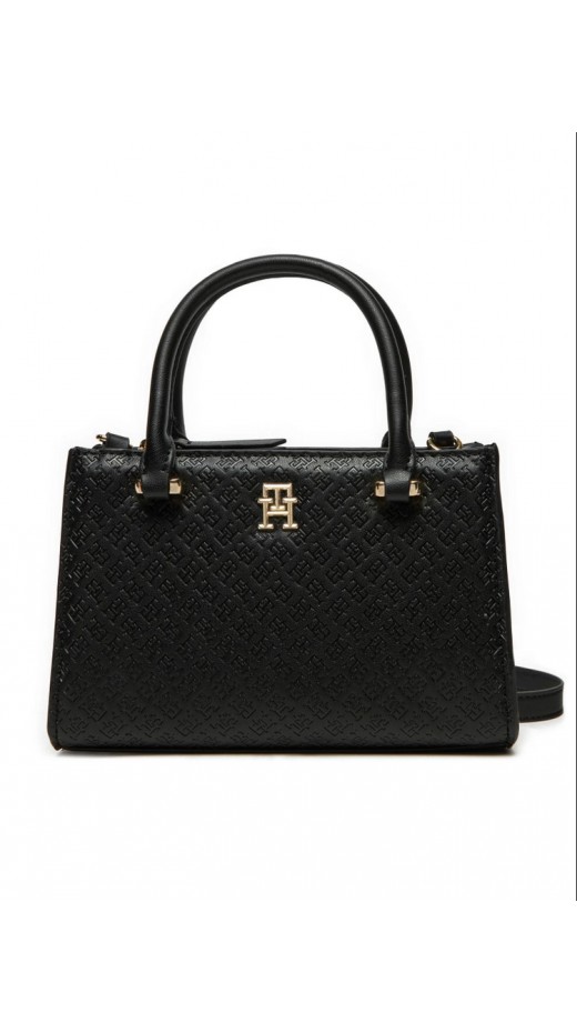 TOMMY HILFIGER  ETERNITY MICRO TOTE MONO ΤΣΑΝΤΑ ΓΥΝΑΙΚΕΙΑ BLACK