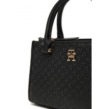 TOMMY HILFIGER  ETERNITY MICRO TOTE MONO ΤΣΑΝΤΑ ΓΥΝΑΙΚΕΙΑ BLACK