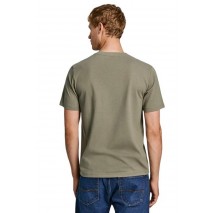 PEPE JEANS LONDON DROP CONNOR T-SHIRT ΜΠΛΟΥΖΑ ΑΝΔΡΙΚΗ KHAKI