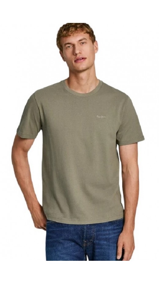 PEPE JEANS LONDON DROP CONNOR T-SHIRT ΜΠΛΟΥΖΑ ΑΝΔΡΙΚΗ KHAKI