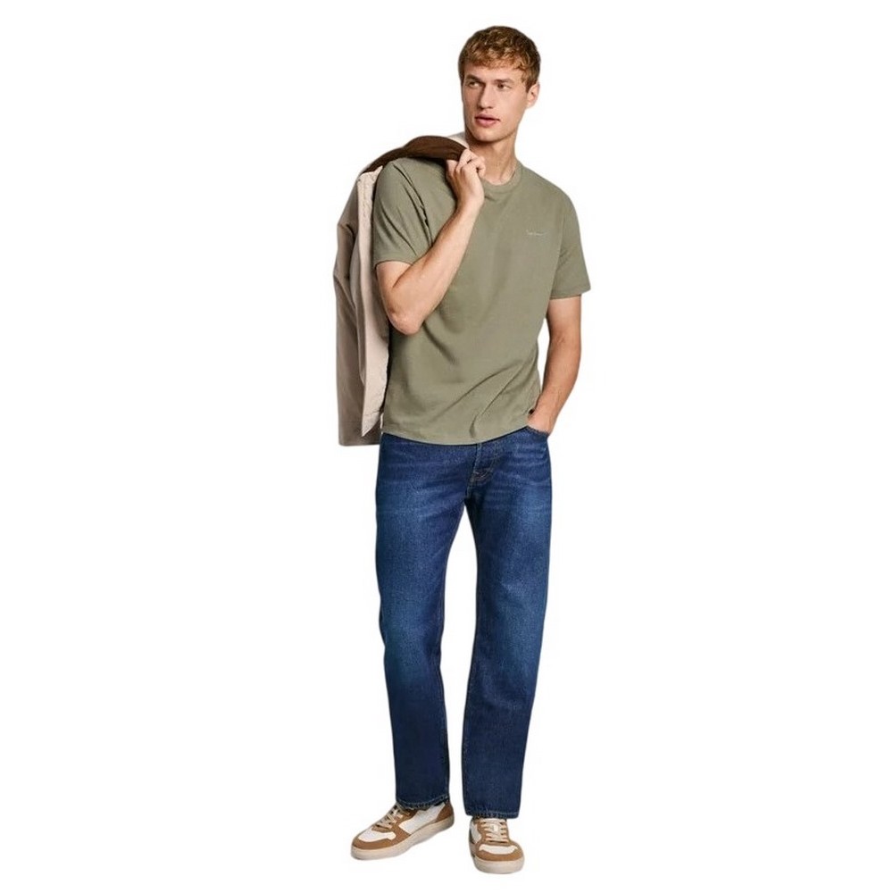 PEPE JEANS LONDON DROP CONNOR T-SHIRT ΜΠΛΟΥΖΑ ΑΝΔΡΙΚΗ KHAKI