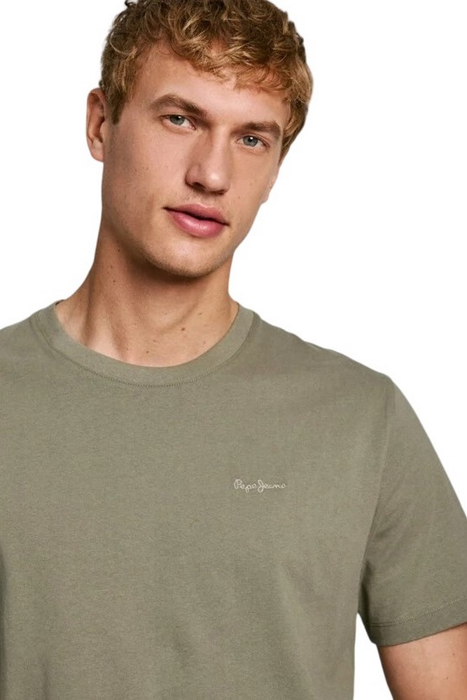 PEPE JEANS LONDON DROP CONNOR T-SHIRT ΜΠΛΟΥΖΑ ΑΝΔΡΙΚΗ KHAKI