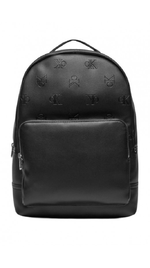 CALVIN KLEIN JEANS AOP CENTER ZIP CAMPUS BP PU ΤΣΑΝΤΑ ΑΝΔΡΙΚΗ BLACK