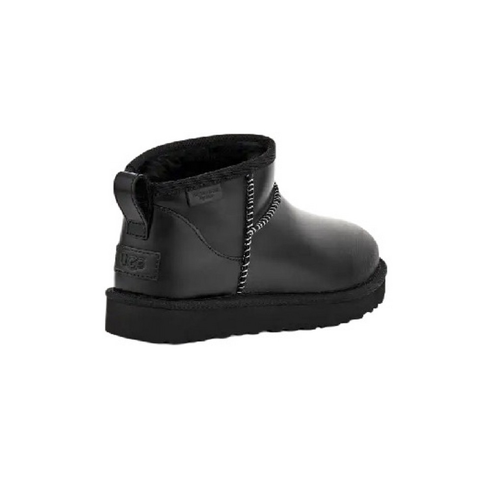 UGG CLASSIC ULTRA MINI LTHR REGEN ΧΑΜΗΛΗ ΜΠΟΤΑ ΓΥΝΑΙΚΕΙΑ BLACK