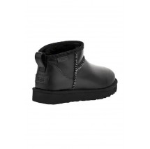 UGG CLASSIC ULTRA MINI LTHR REGEN ΧΑΜΗΛΗ ΜΠΟΤΑ ΓΥΝΑΙΚΕΙΑ BLACK