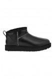 UGG CLASSIC ULTRA MINI LTHR REGEN ΧΑΜΗΛΗ ΜΠΟΤΑ ΓΥΝΑΙΚΕΙΑ BLACK