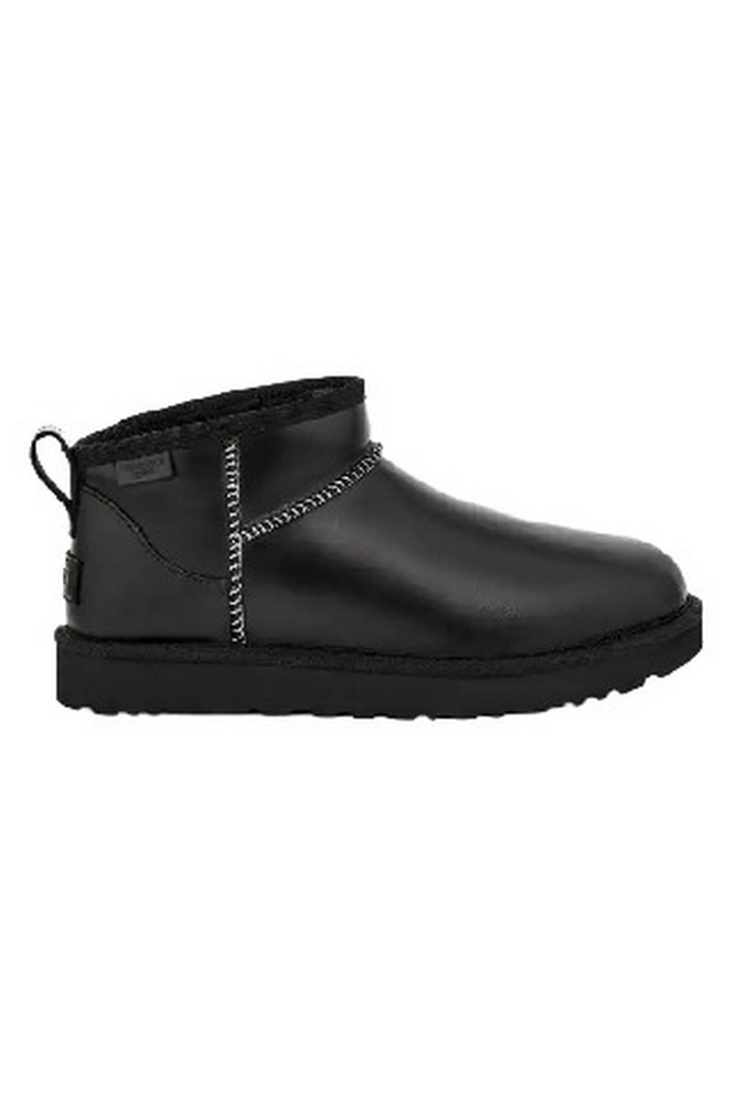 UGG CLASSIC ULTRA MINI LTHR REGEN ΧΑΜΗΛΗ ΜΠΟΤΑ ΓΥΝΑΙΚΕΙΑ BLACK