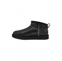 UGG CLASSIC ULTRA MINI LTHR REGEN ΧΑΜΗΛΗ ΜΠΟΤΑ ΓΥΝΑΙΚΕΙΑ BLACK