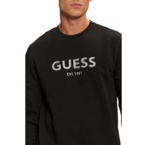 GUESS BOX CN SWEATSH ΜΠΛΟΥΖΑ ΦΟΥΤΕΡ ΑΝΔΡΙΚΗ BLACK