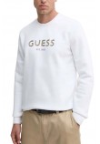 GUESS BOX CN SWEATSH ΜΠΛΟΥΖΑ ΦΟΥΤΕΡ ΑΝΔΡΙΚΗ WHITE