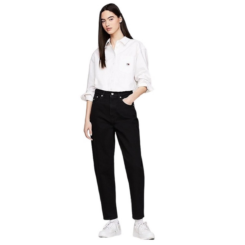 TOMMY HILFIGER MOM JEAN UHR TPRD NOS 6088 ΠΑΝΤΕΛΟΝΙ ΓΥΝΑΙΚΕΙΟ BLACK DENIM