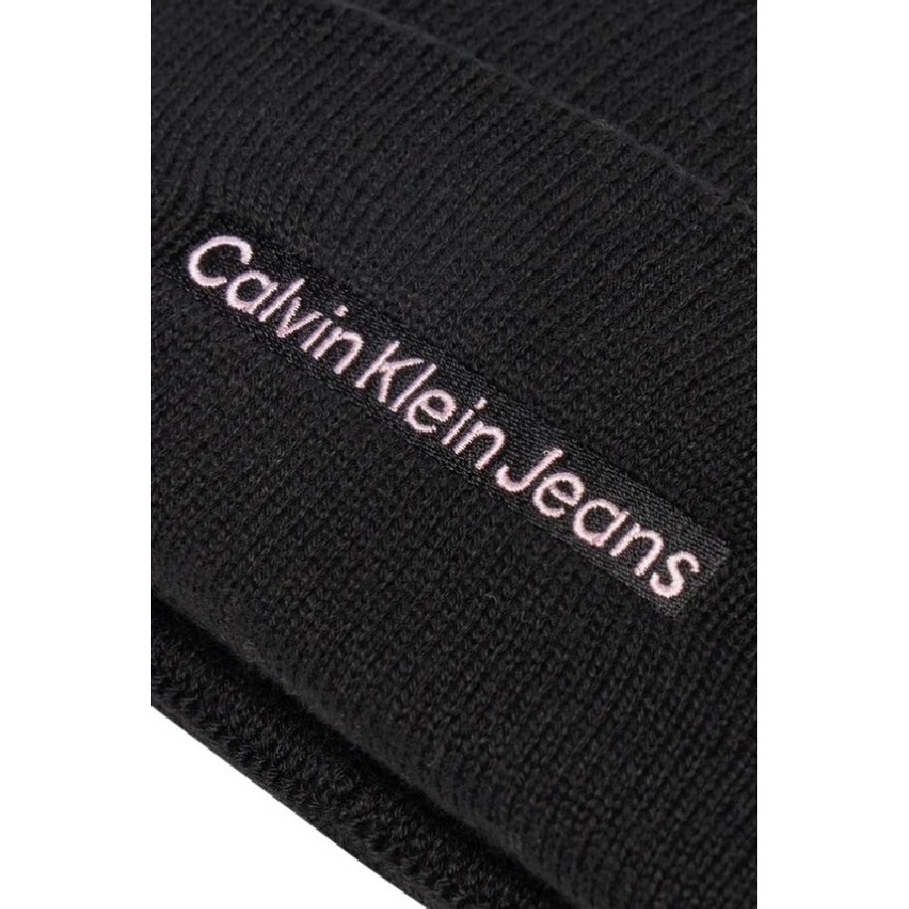 CALVIN KLEIN JEANS INST EMBRO BEANIE ΣΚΟΥΦΟΣ ΓΥΝΑΙΚΕΙΟΣ BLACK