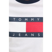 TOMMY JEANS SLIM CRP RWB BLOCK TEE T-SHIRT ΜΠΛΟΥΖΑ ΓΥΝΑΙΚΕΙΑ WHITE