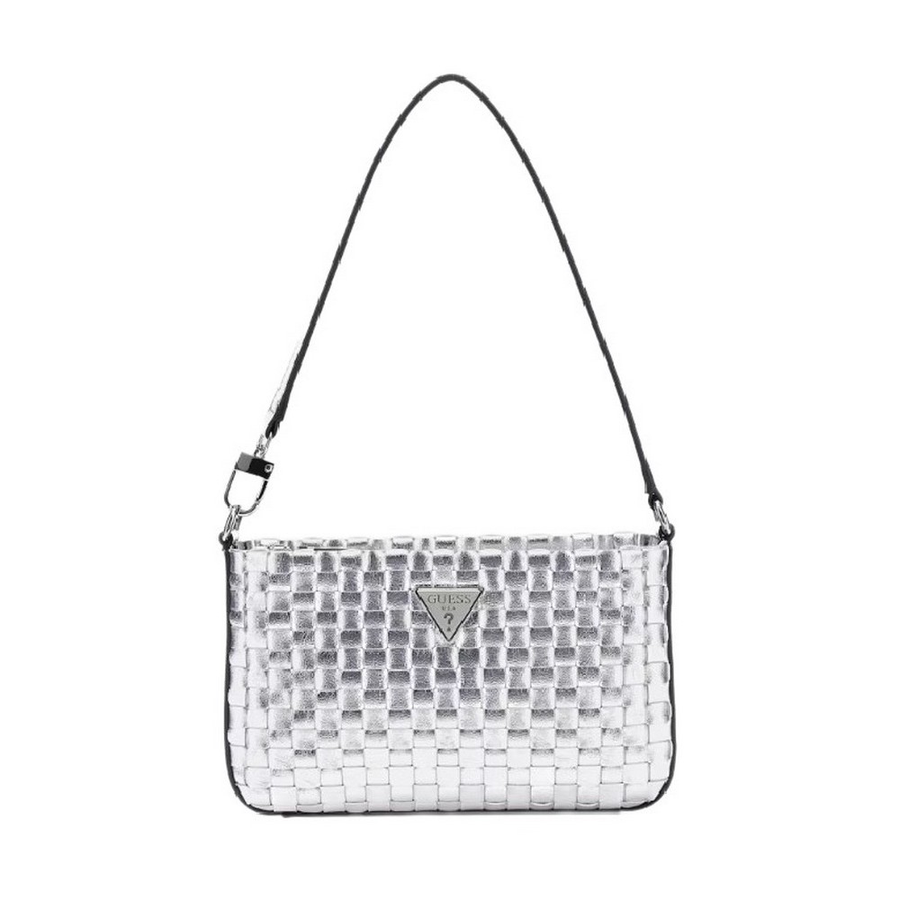 GUESS TWILLER MINI TOP ZIP SHOULDER ΤΣΑΝΤΑ ΓΥΝΑΙΚΕΙΑ SILVER