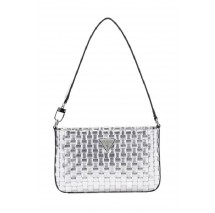 GUESS TWILLER MINI TOP ZIP SHOULDER ΤΣΑΝΤΑ ΓΥΝΑΙΚΕΙΑ SILVER