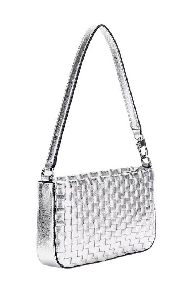 GUESS TWILLER MINI TOP ZIP SHOULDER ΤΣΑΝΤΑ ΓΥΝΑΙΚΕΙΑ SILVER