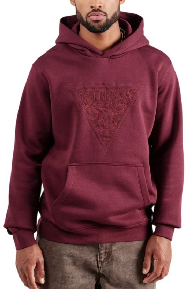 GUESS EMBROIDERED TRIANGLE ΜΠΛΟΥΖΑ ΦΟΥΤΕΡ ΑΝΔΡΙΚΗ BORDEAUX