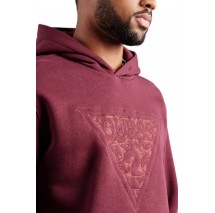 GUESS EMBROIDERED TRIANGLE ΜΠΛΟΥΖΑ ΦΟΥΤΕΡ ΑΝΔΡΙΚΗ BORDEAUX