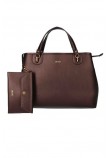 LIU JO ONICE TOTE BAG AF4202E0031 ΤΣΑΝΤΑ ΓΥΝΑΙΚΕΙΑ BRONZE