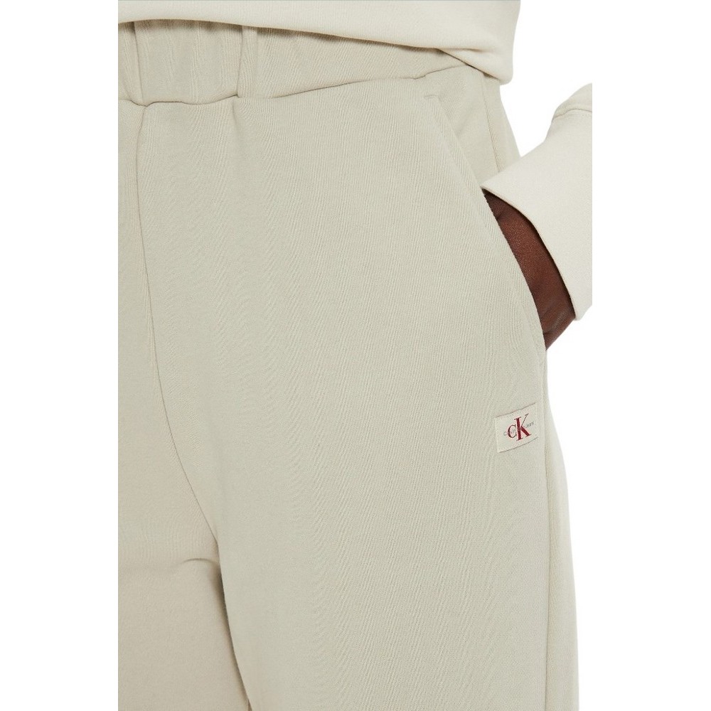 CALVIN KLEIN JEANS WOVEN LABEL JOG PANT ΠΑΝΤΕΛΟΝΙ ΦΟΡΜΑ ΓΥΝΑΙΙΚΕΙΟ BEIGE