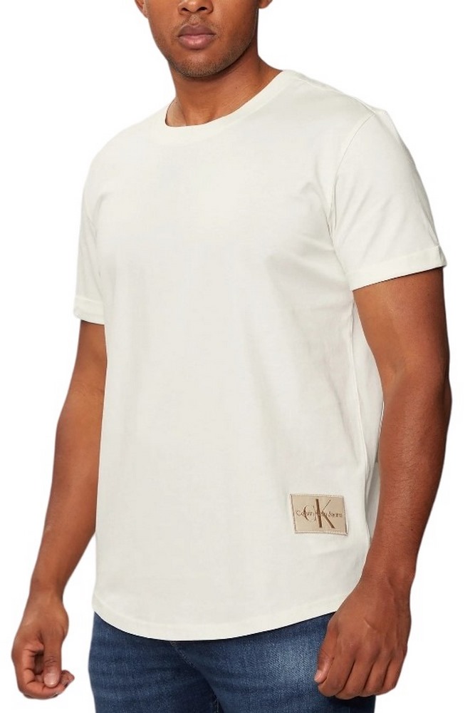 CALVIN KLEIN JEANS BADGE ROUND T-SHIRT ΑΝΔΡΙΚΟ IVORY