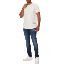 CALVIN KLEIN JEANS BADGE ROUND T-SHIRT ΑΝΔΡΙΚΟ IVORY