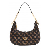 GUESS KUBA TOP ZIP SHOULDER BAG ΤΣΑΝΤΑ ΓΥΝΑΙΚΕΙΑ MOCHA